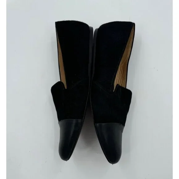 Nurture Womens Black Leather & Bovine Hair Reikel Loafers Size 8M - Picture 5 of 9